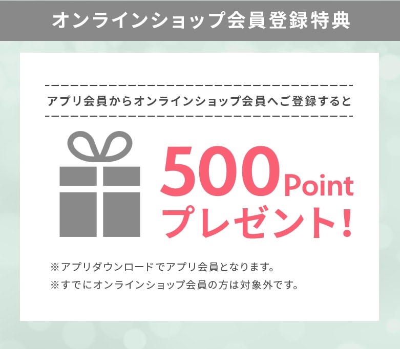 �A�v���������I�����C���V���b�v����ւ��o�^�����500�|�C���g�v���[���g�I